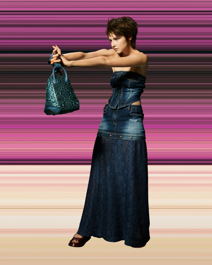 Combi leather shoulder bag (small)