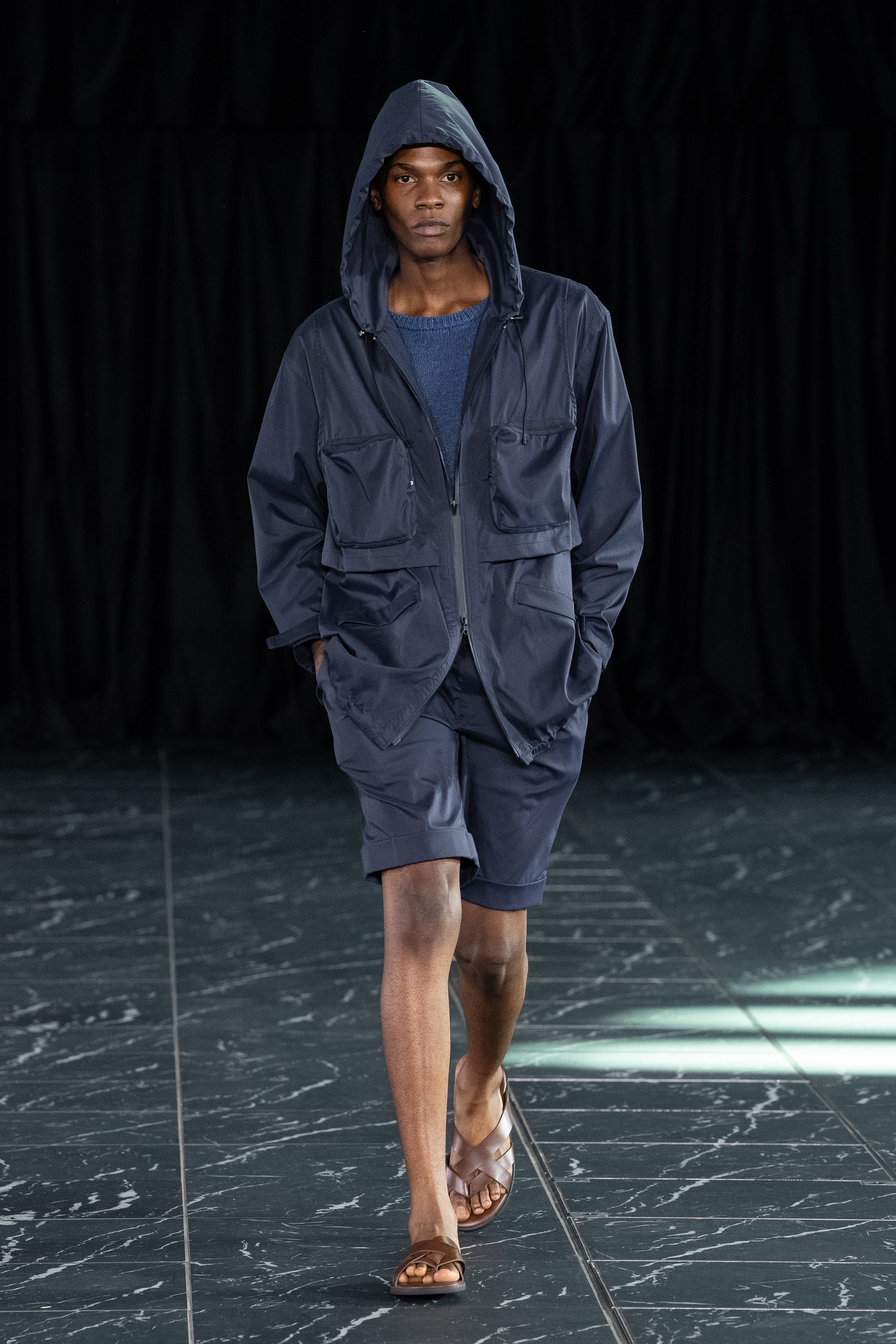Luxurious nylon parka