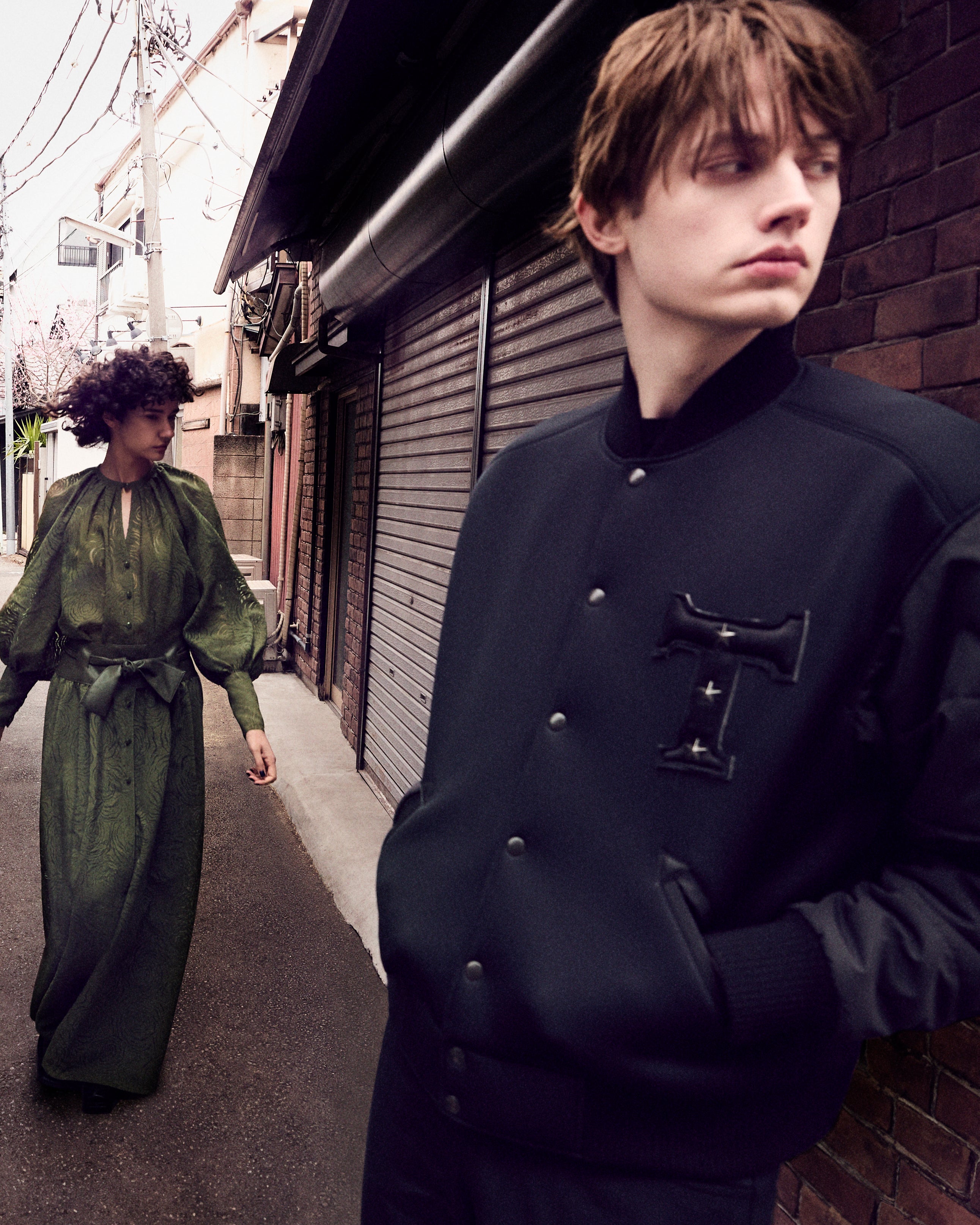 [Unisex] Bonded jersey x taffeta bomber jacket