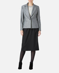Stretch wool silk jacket