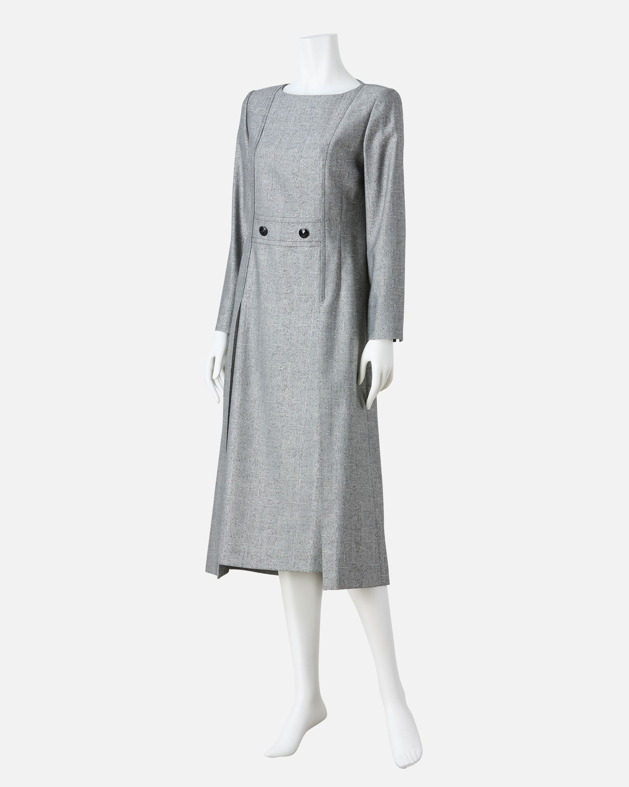 Stretch wool silk dress
