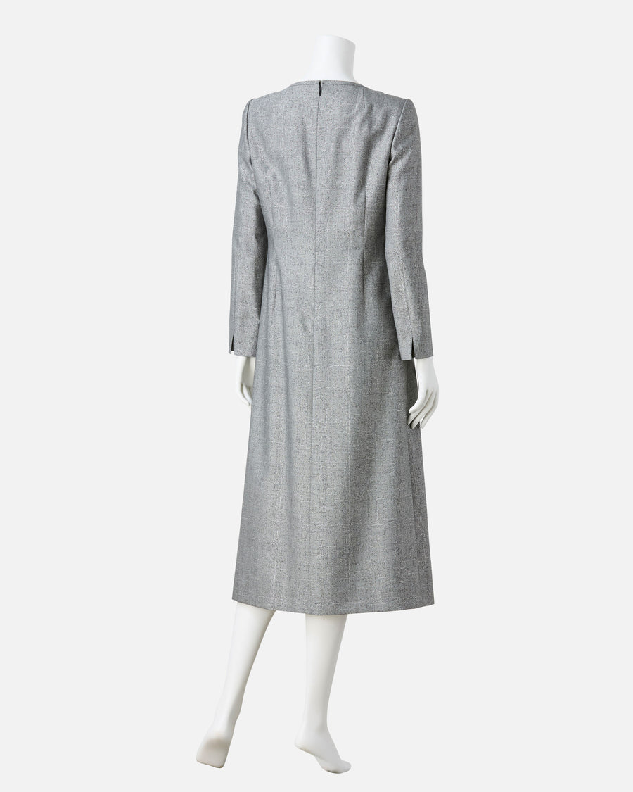 Stretch wool silk dress