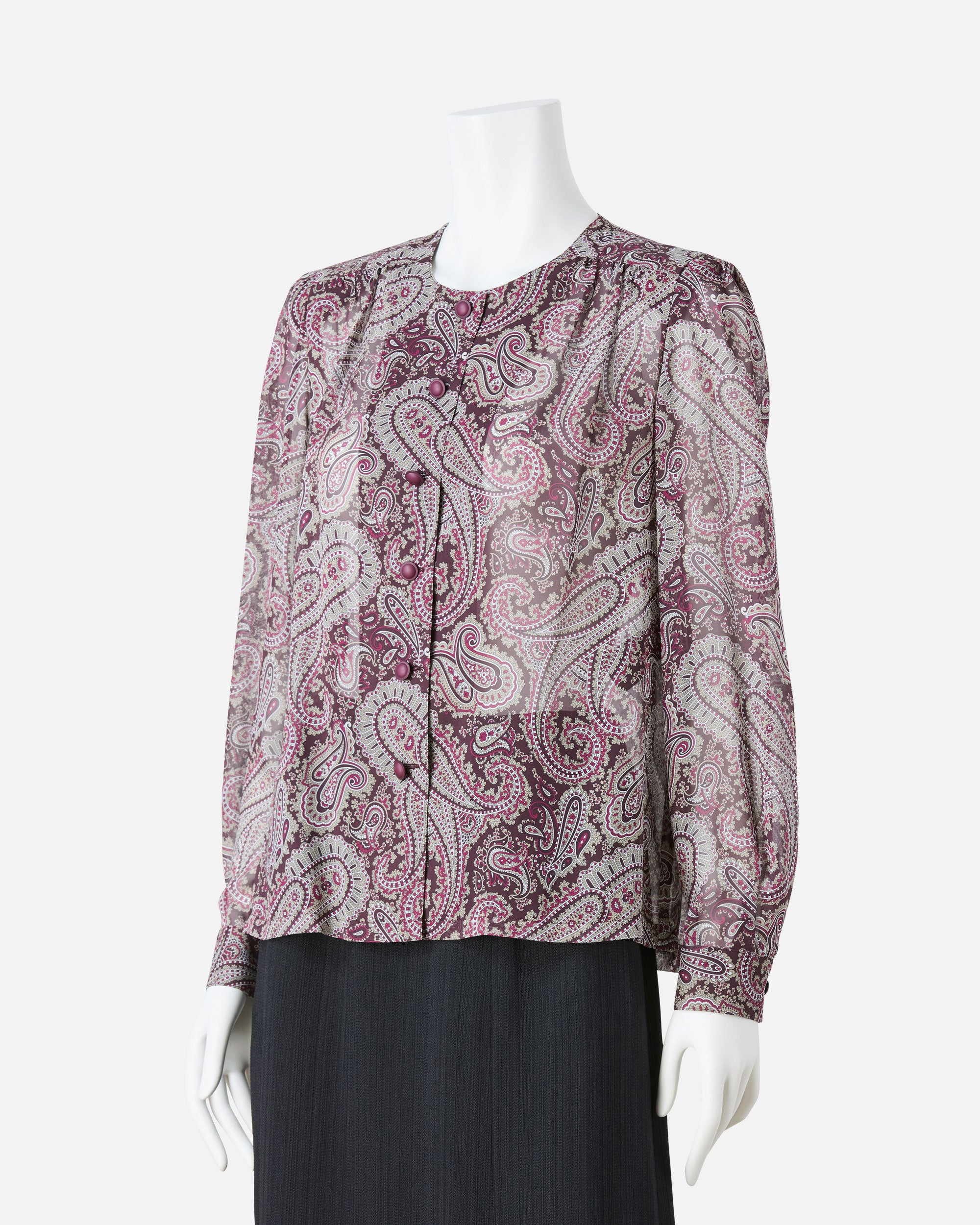 Silk print blouse