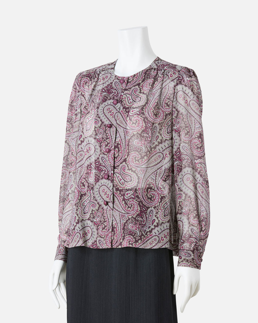 Silk print blouse
