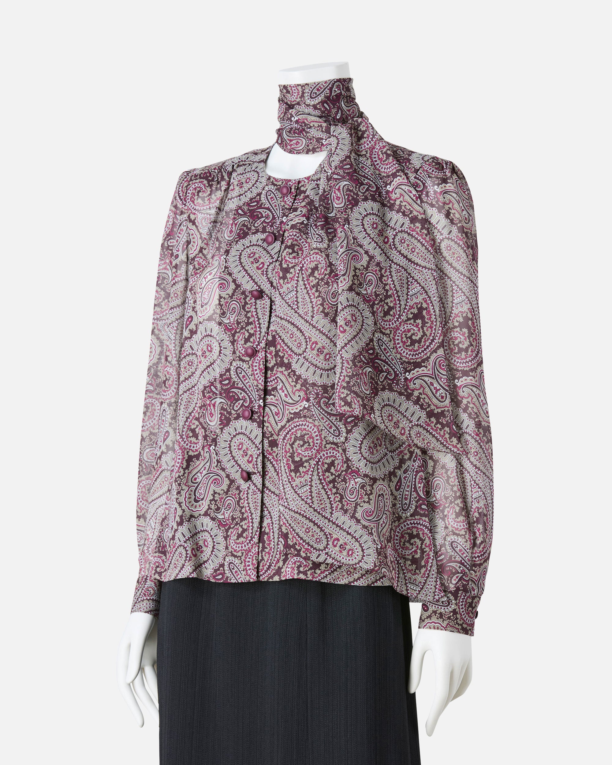 Silk print blouse