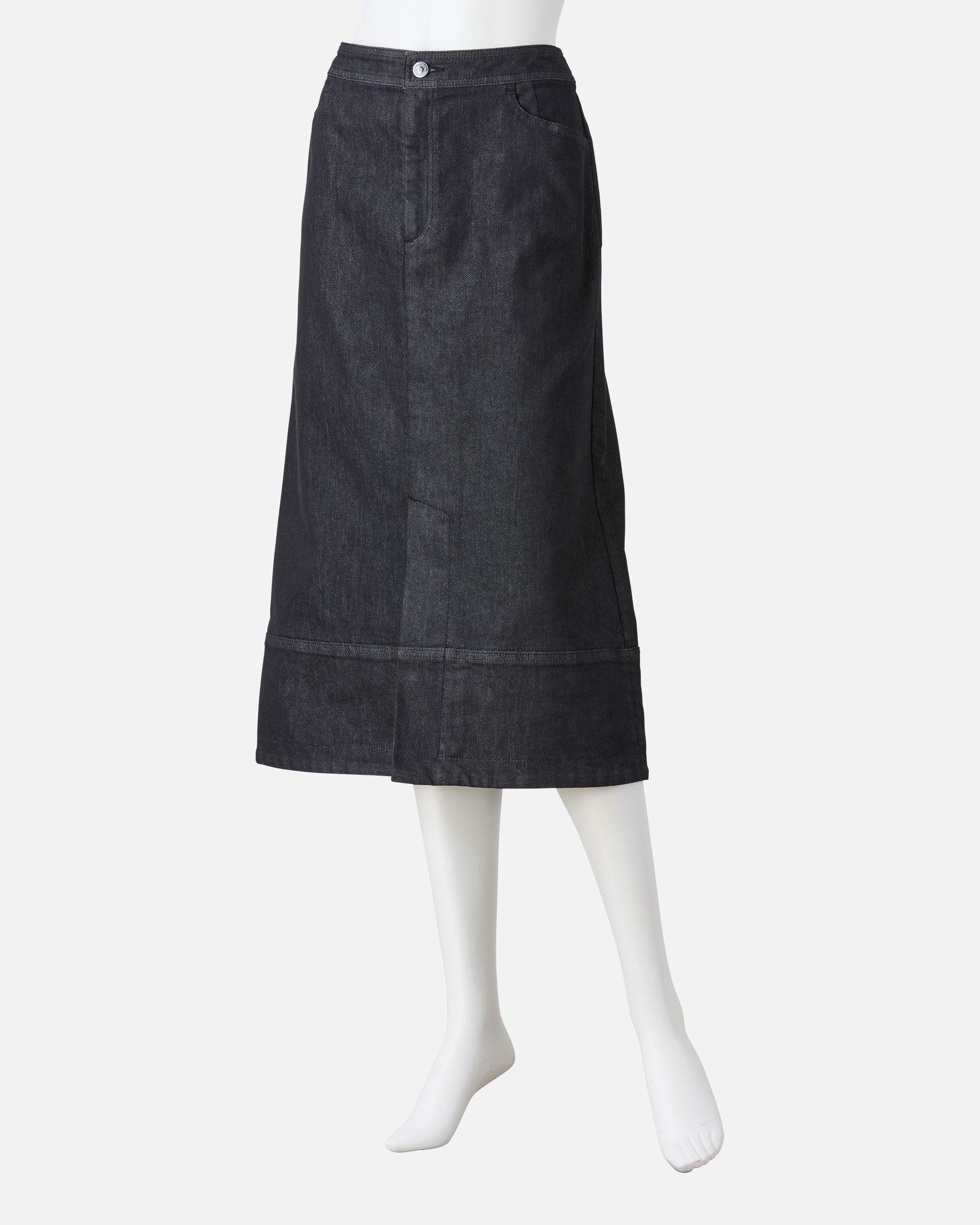 Cotton polyester denim skirt