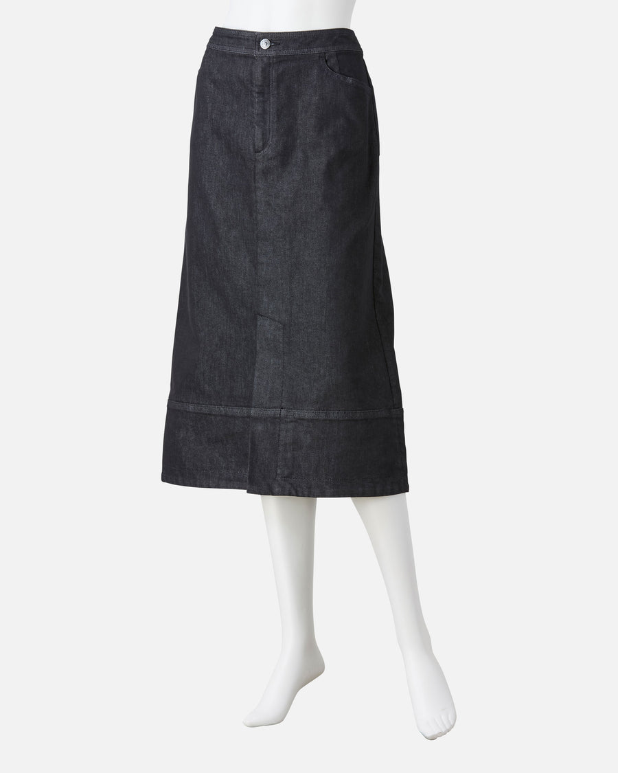 Cotton polyester denim skirt