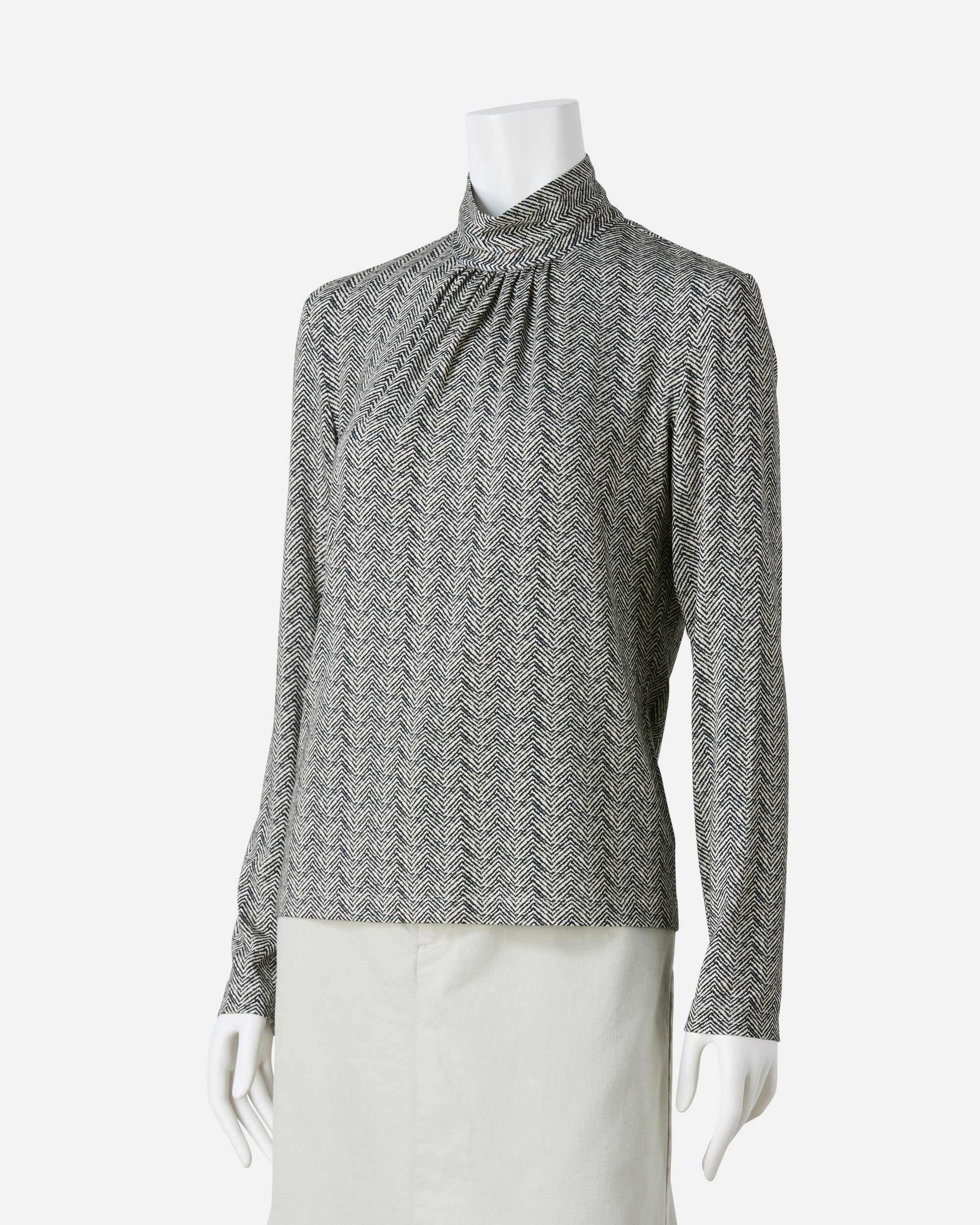 jersey print pullover