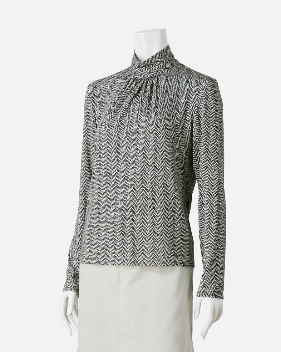 jersey print pullover