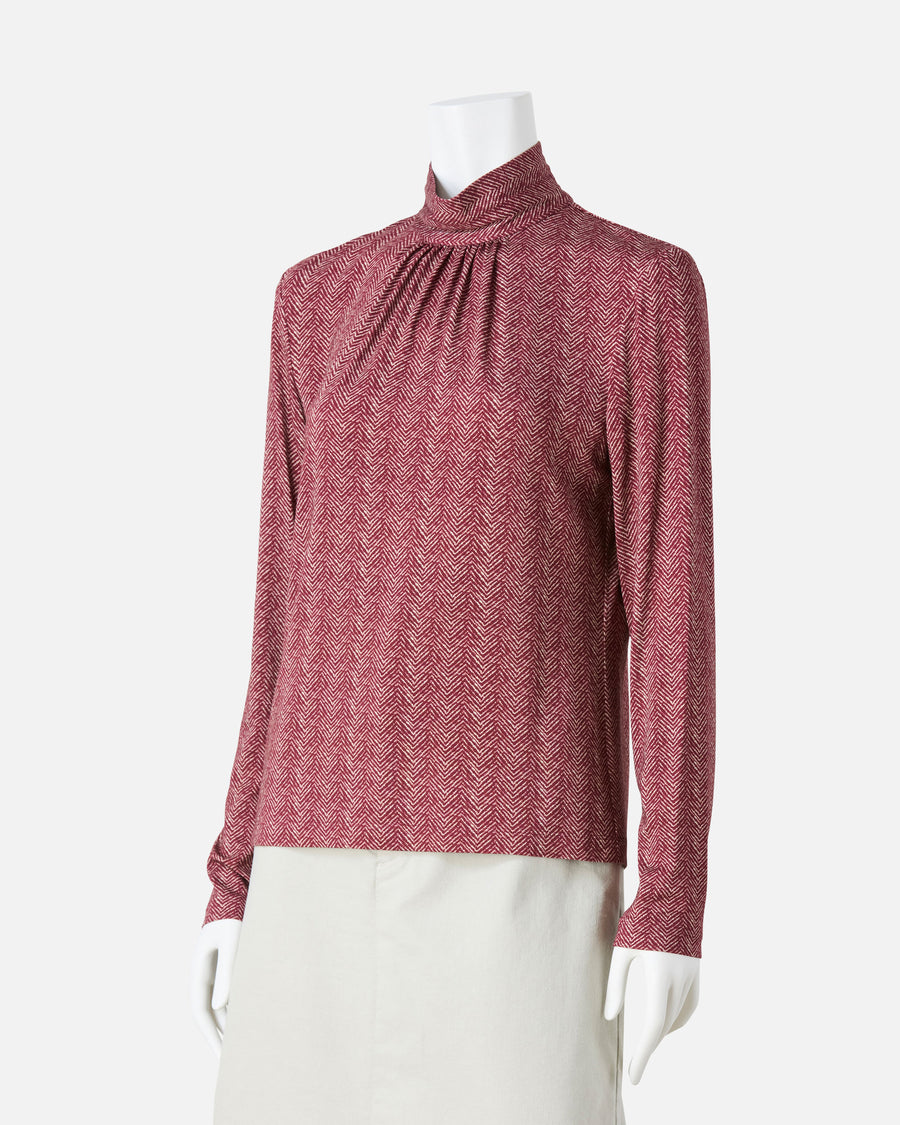 jersey print pullover