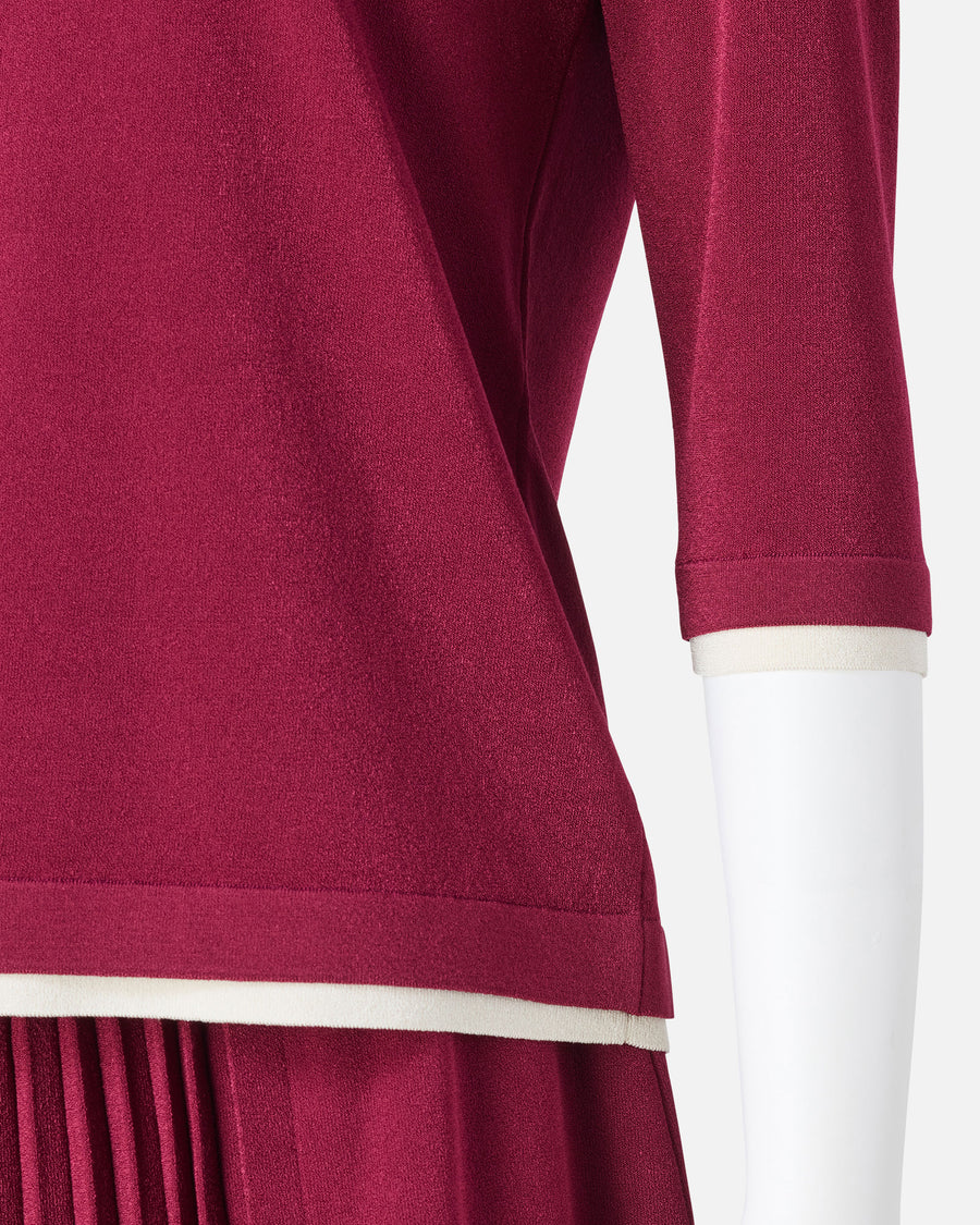 Color-coordinated knit top