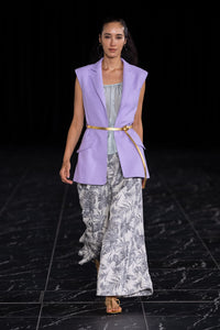 Cotton Polyester Jacquard Wide Pants
