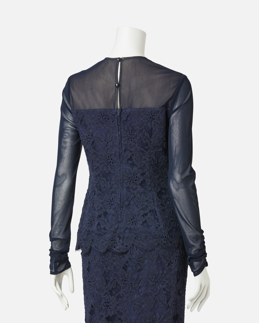 Raschel Lace Tulle Blouse