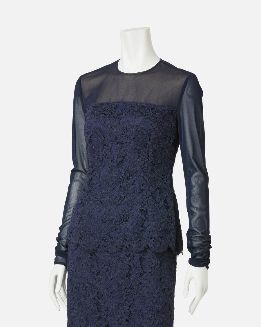 Raschel Lace Tulle Blouse