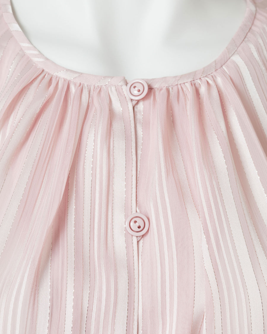 Striped Chiffon Satin Blouse
