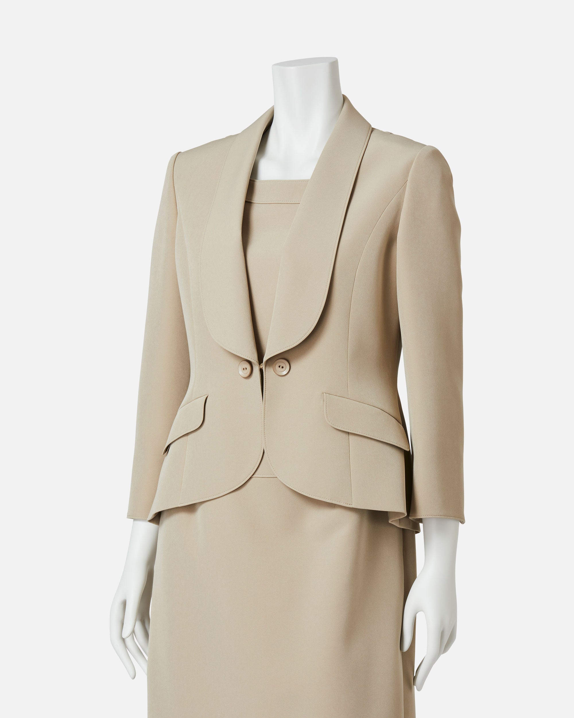 Shawl Lapel Stretch Crepe Jacket