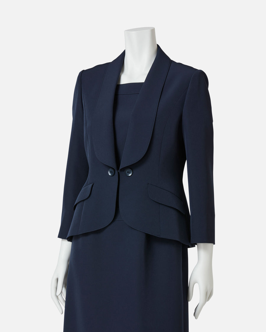 Shawl Lapel Stretch Crepe Jacket