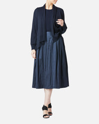 Pleated Sleeve Knit Pullover