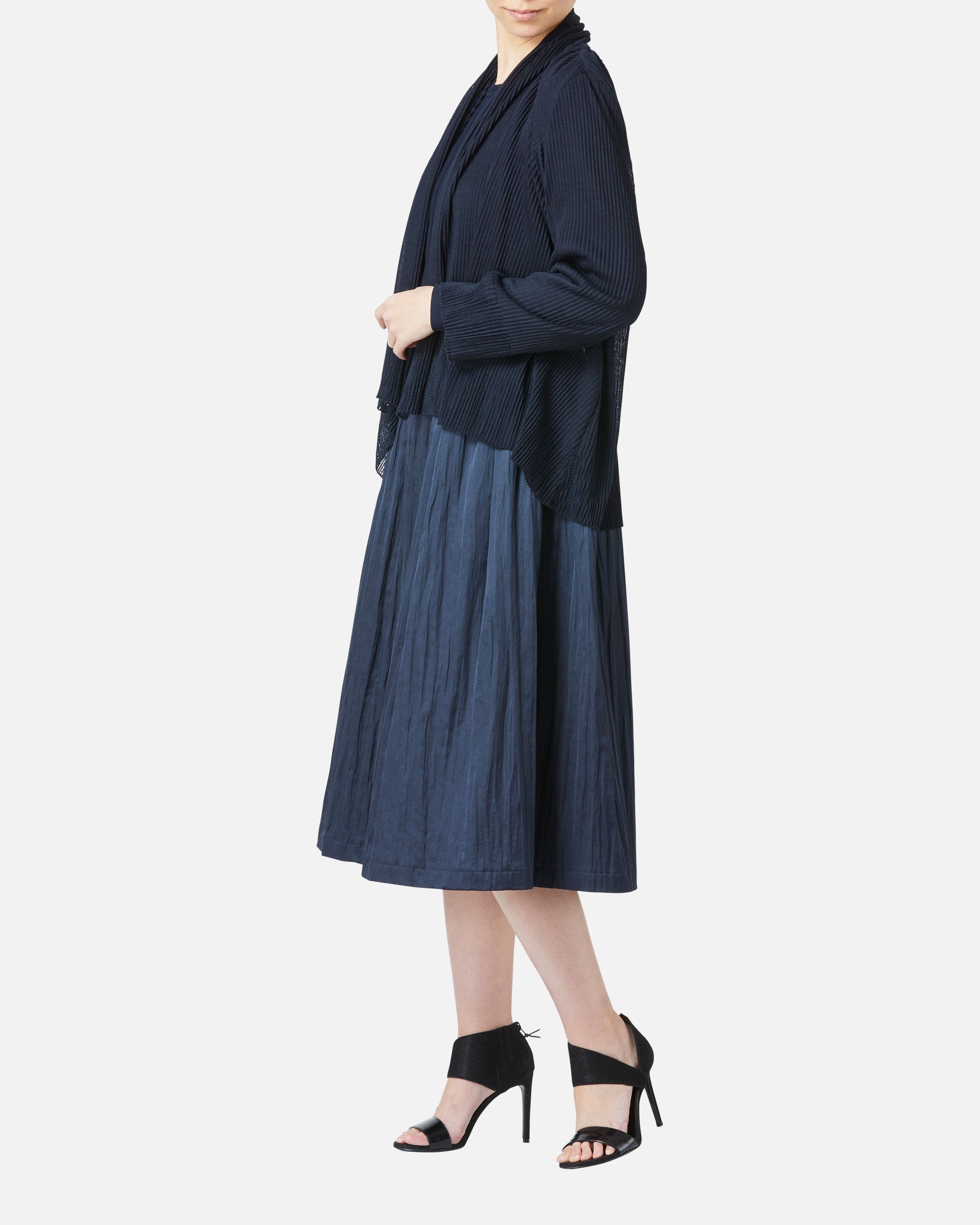 Pleated Cardigan