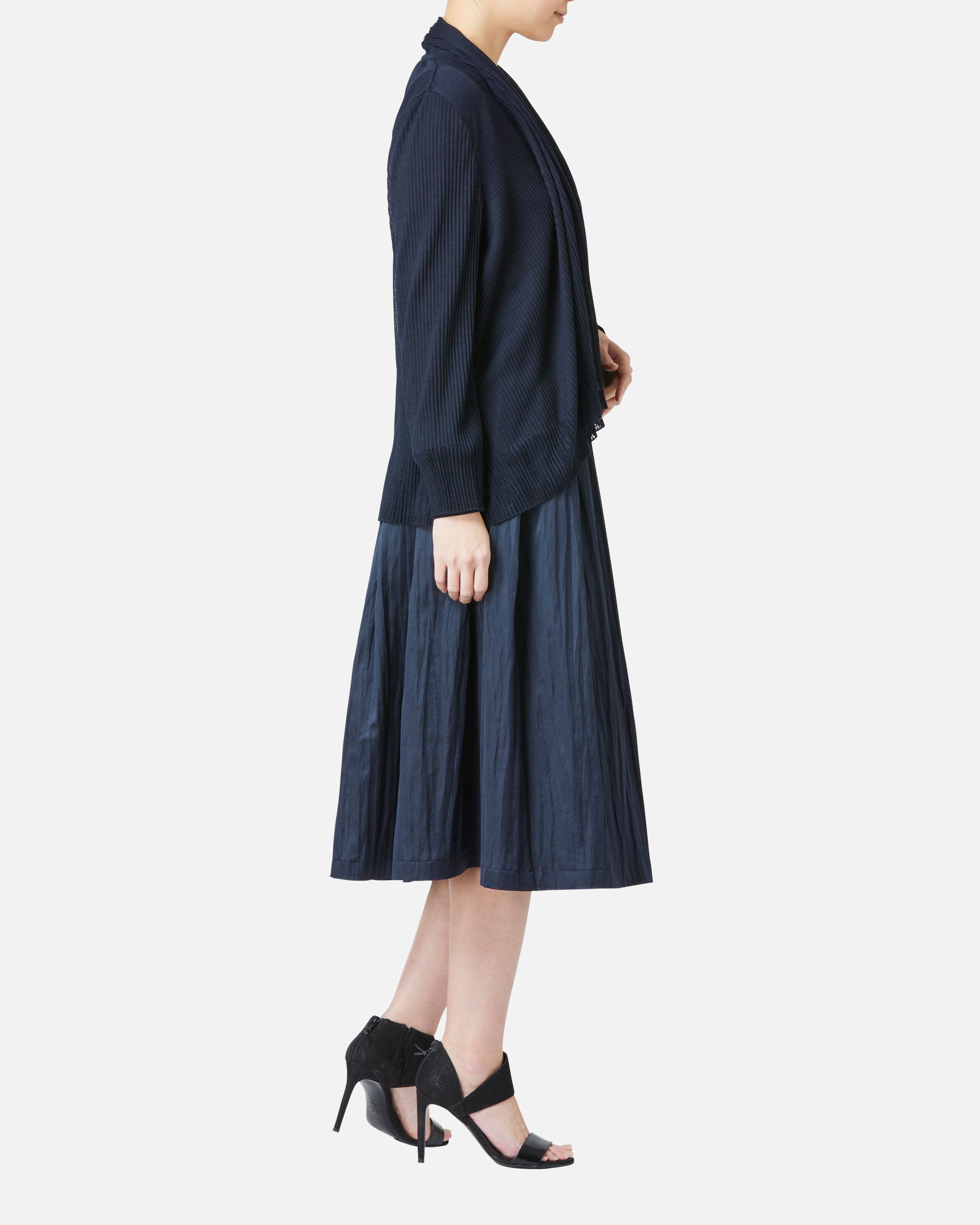Pleated Cardigan