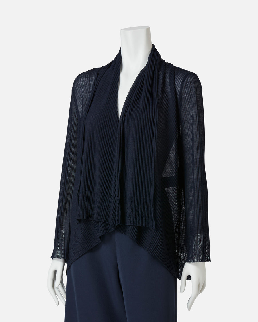 Pleated Cardigan