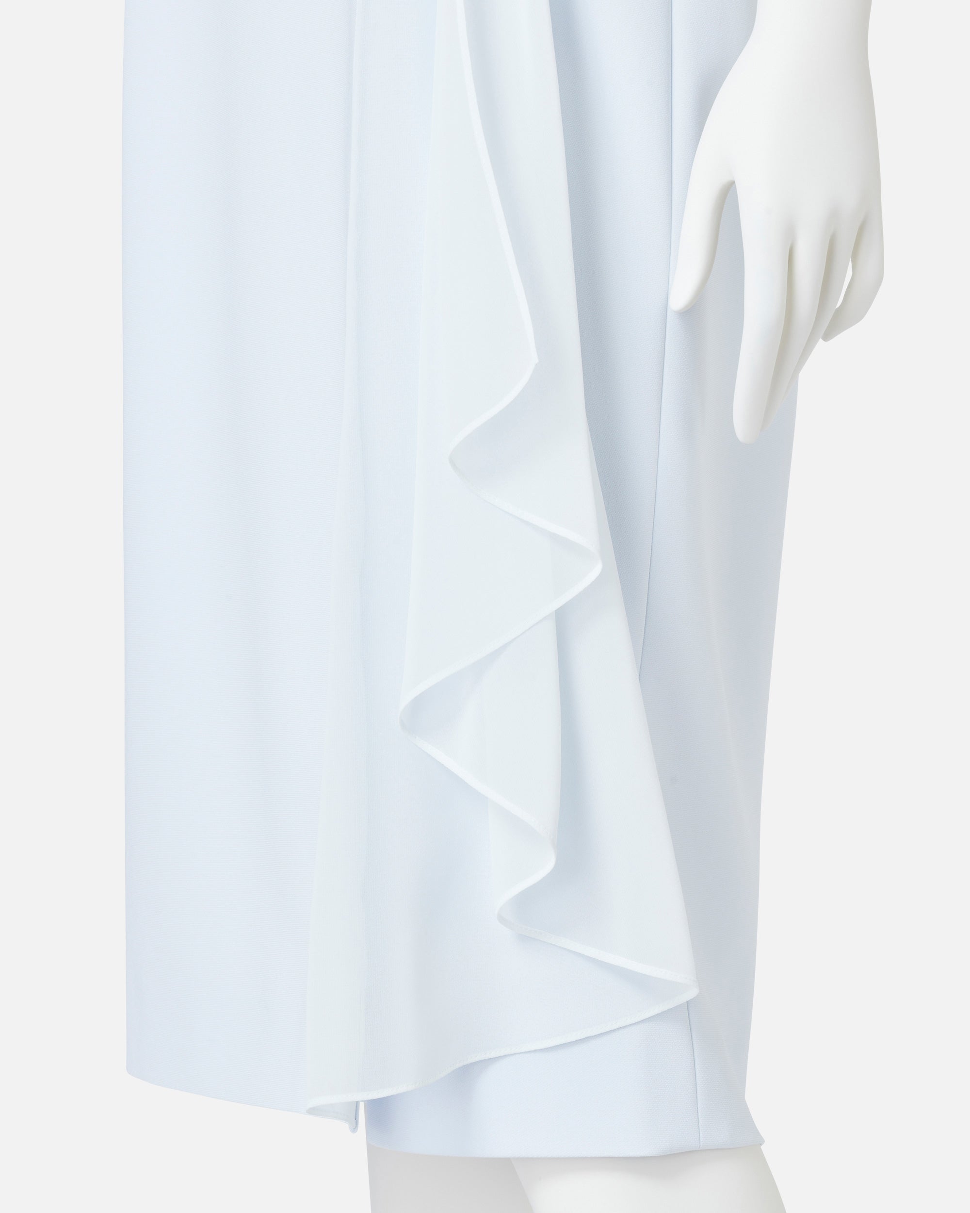 Cache-Coeur Dress with Drape Chiffon Collar