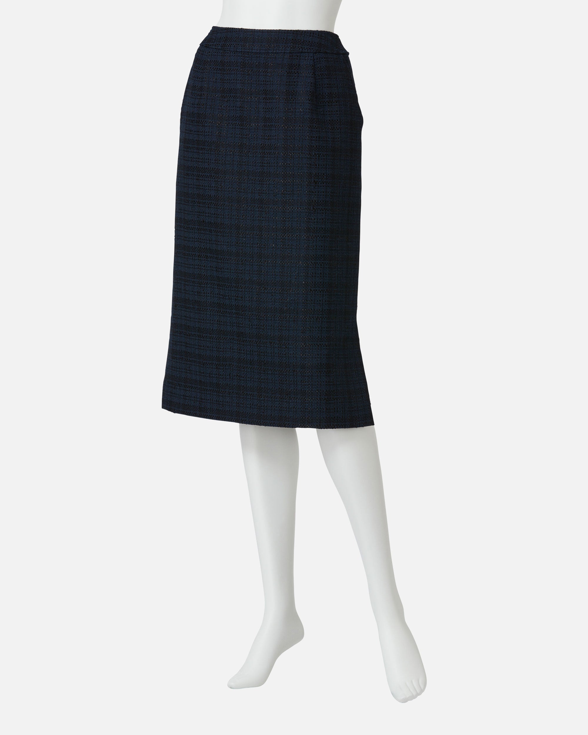 Stretch Crepe Side Slit Skirt
