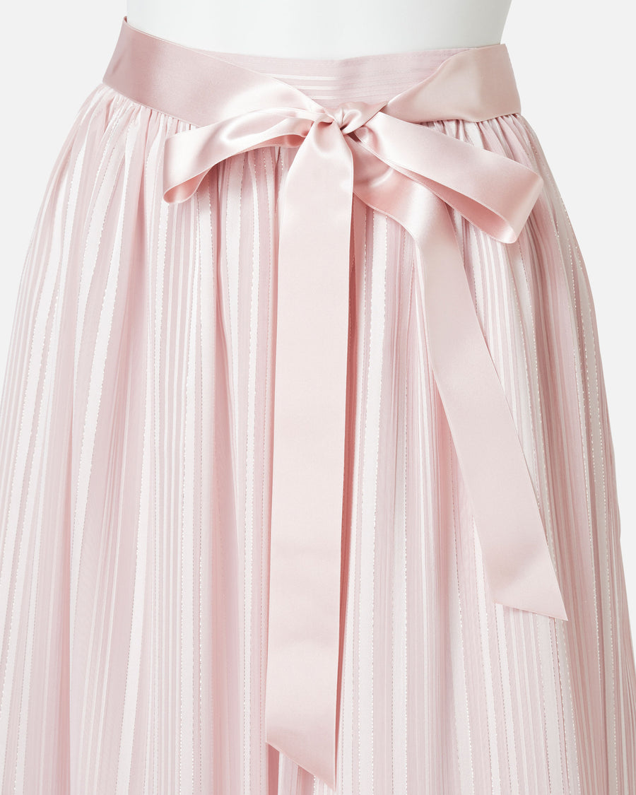Gathered Chiffon Satin Skirt