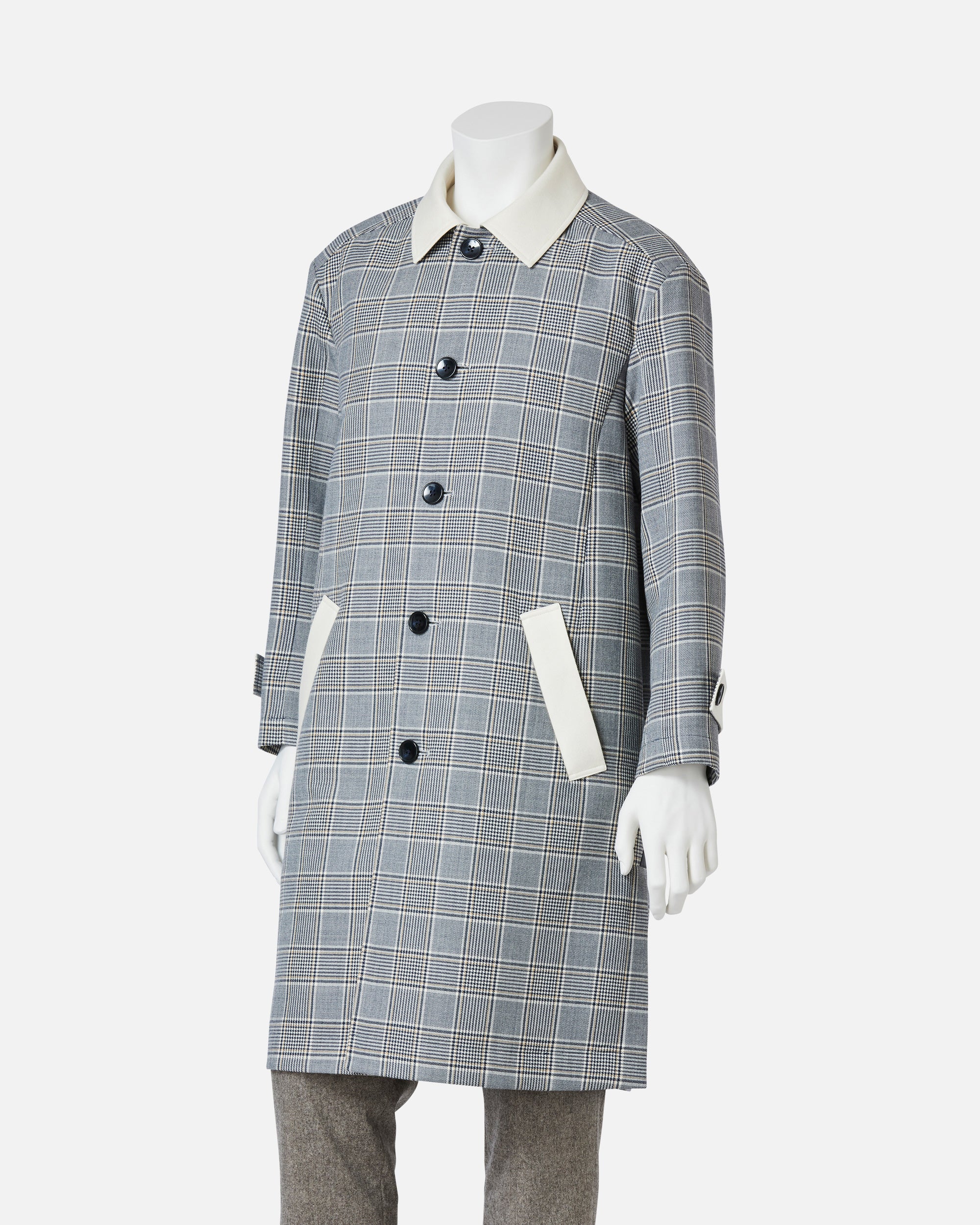 Glen Check Double Face Coat