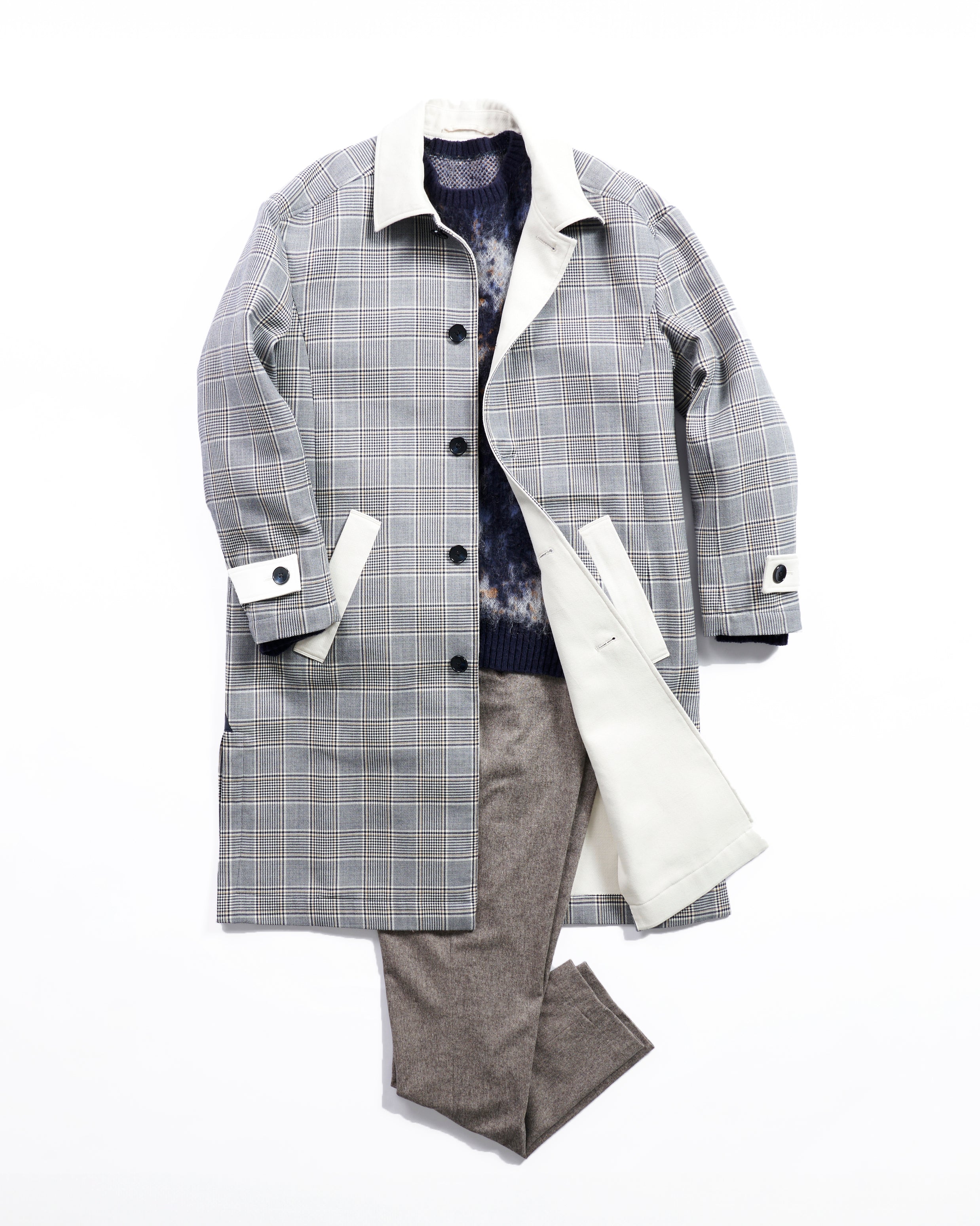 Glen Check Double Face Coat