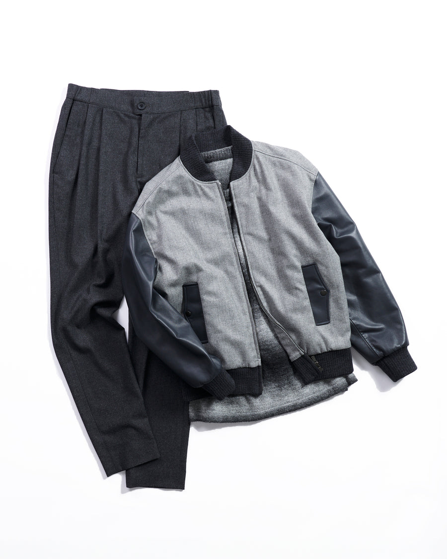 [Unisex] Gradient border knit pullover