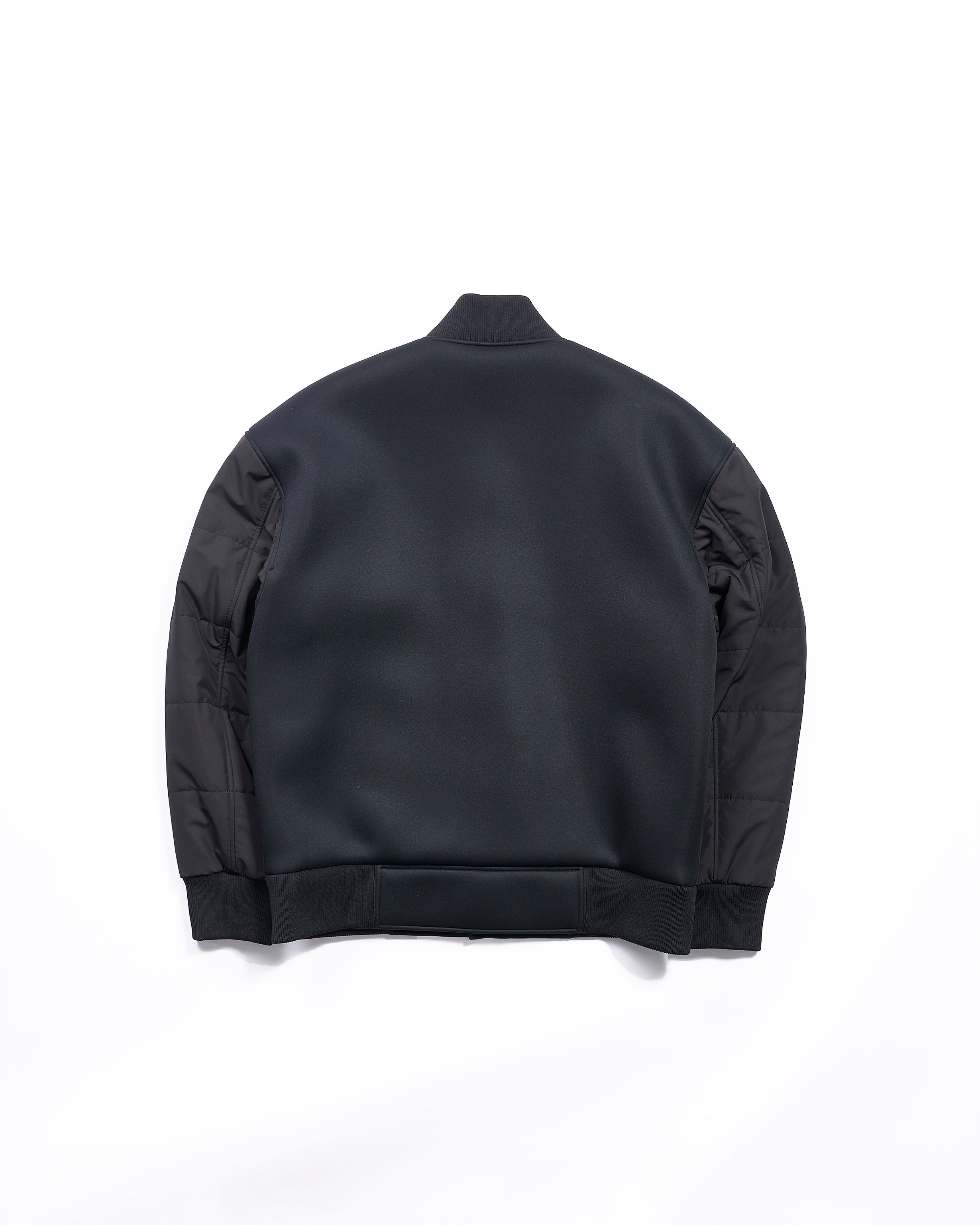 [Unisex] Bonded jersey x taffeta bomber jacket