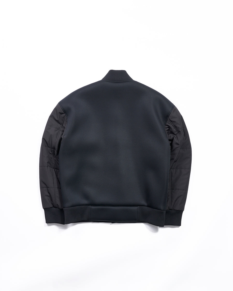 [Unisex] Bonded jersey x taffeta bomber jacket