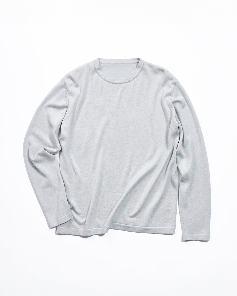 Silk wool knit top