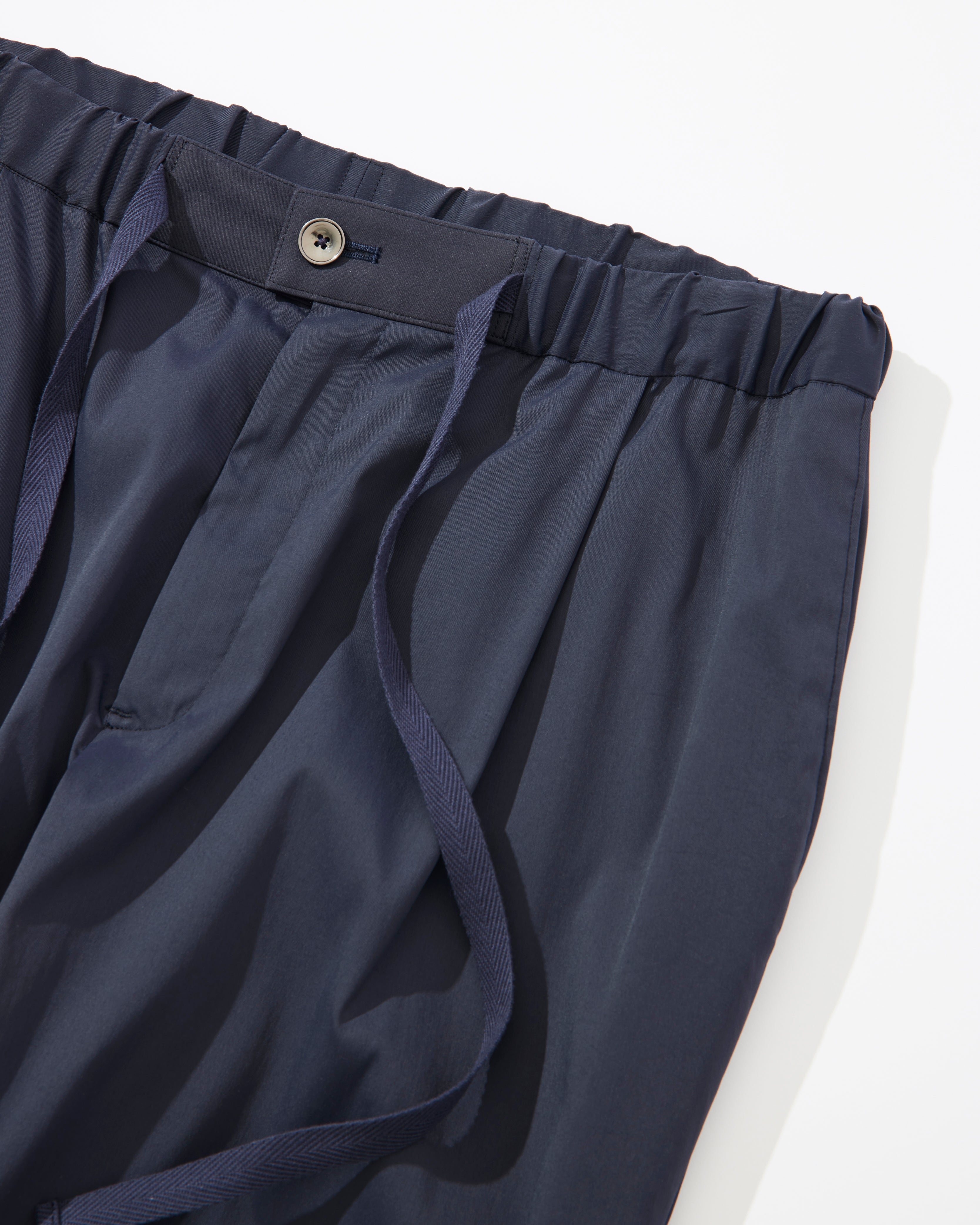 Luxurious nylon tapered pants
