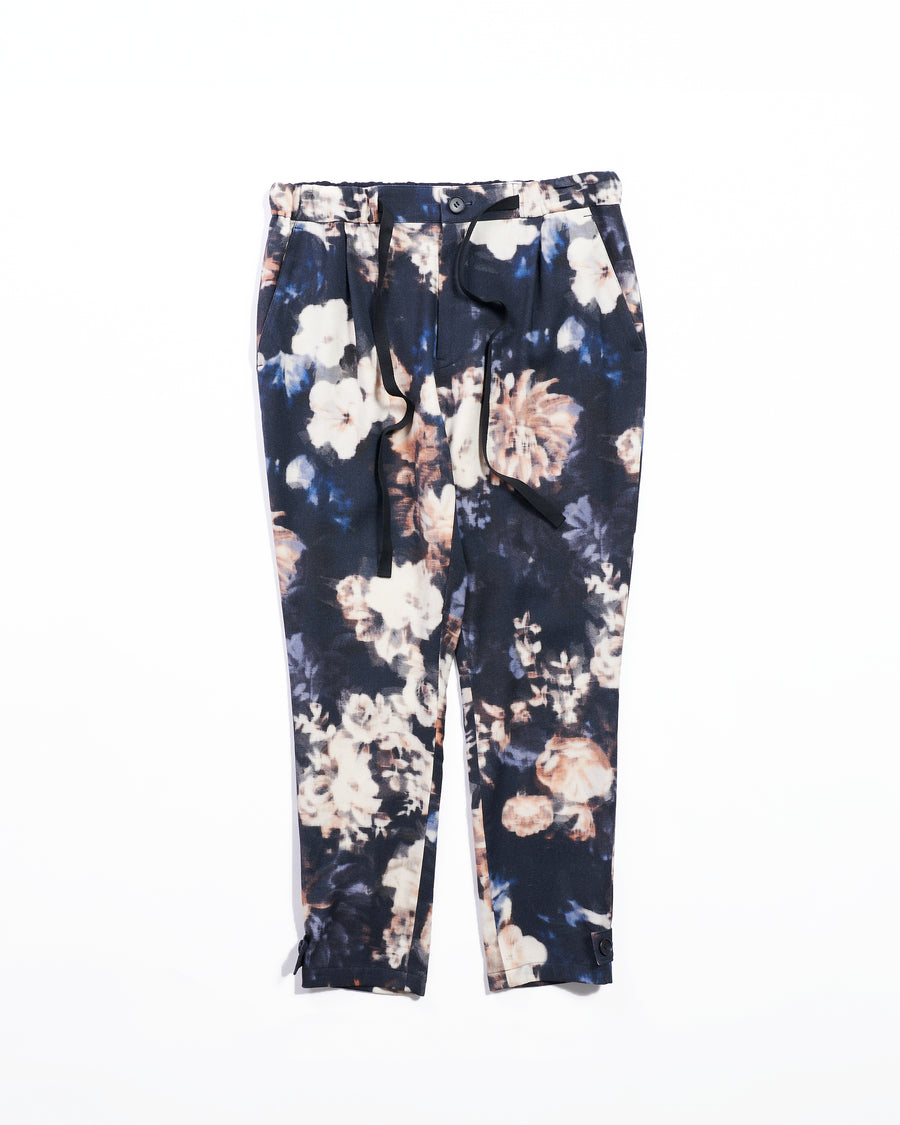 Stretch Viyella Print Drawcord Pants