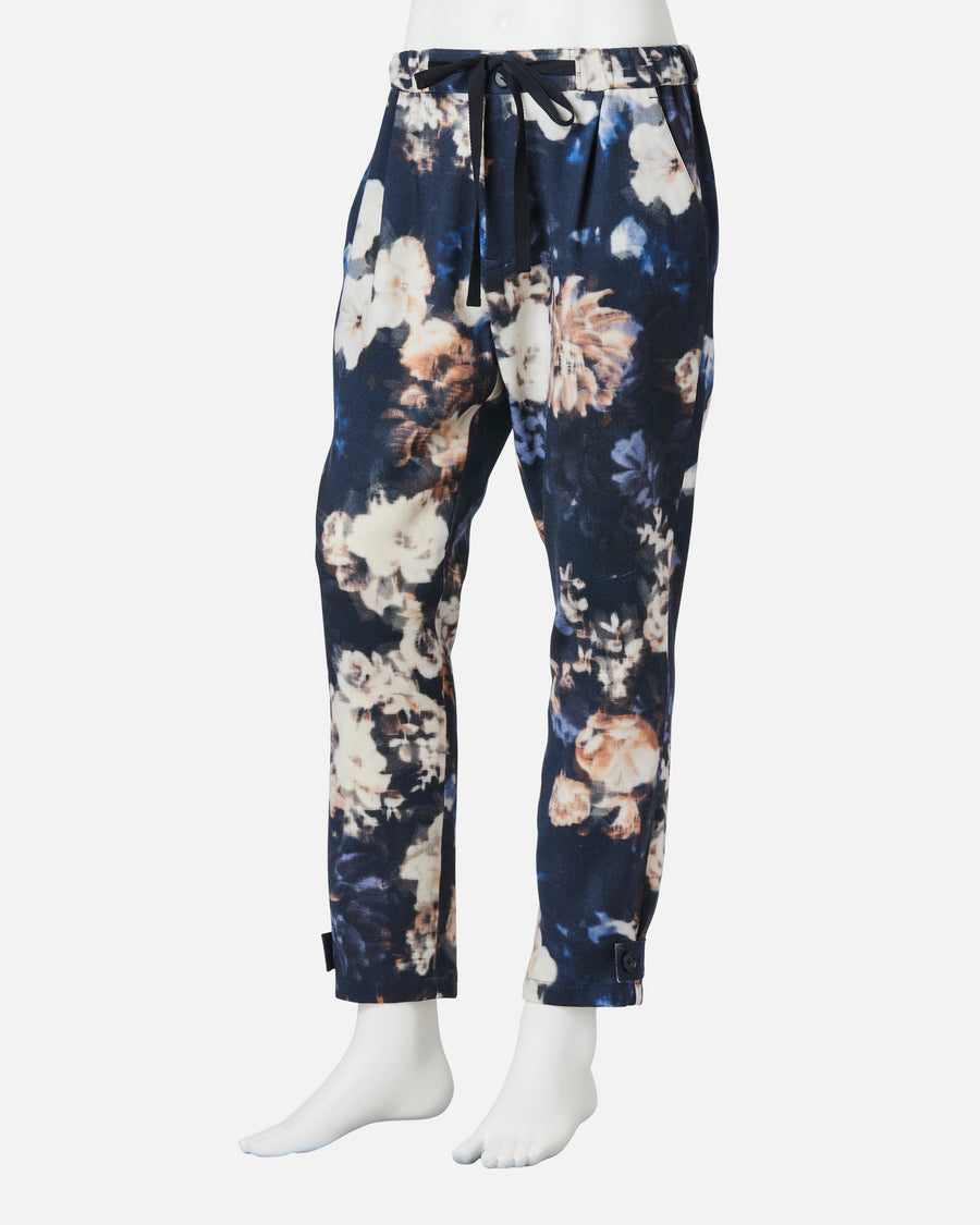 Stretch Viyella Print Drawcord Pants