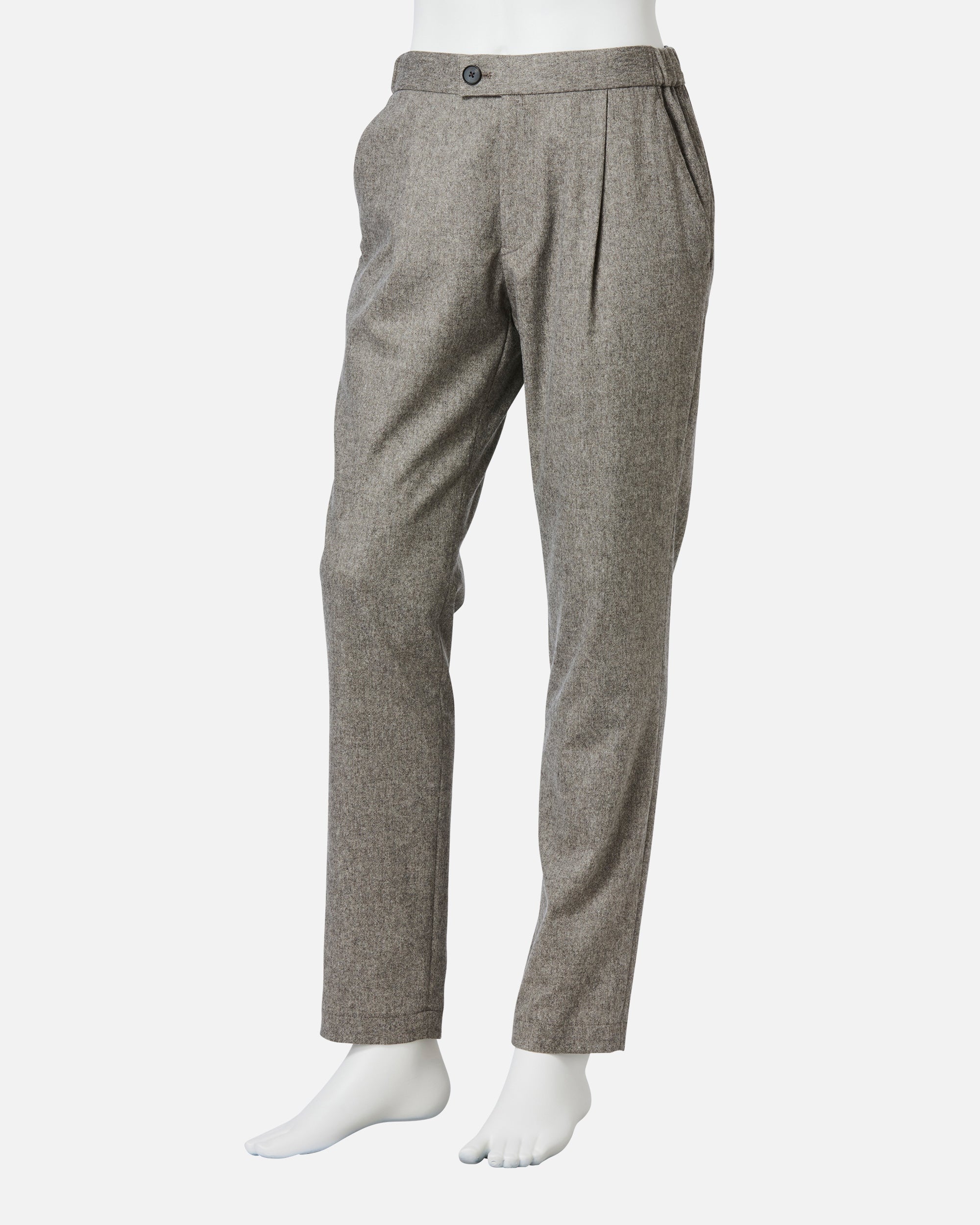 Stretch chambray slimming pants