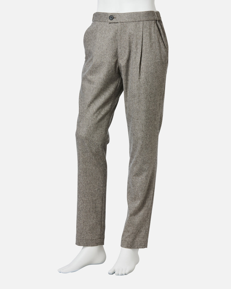 Stretch chambray slimming pants