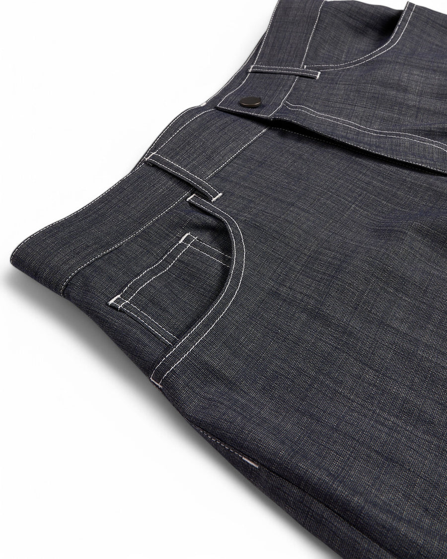Denim-like Summer Wool Pants