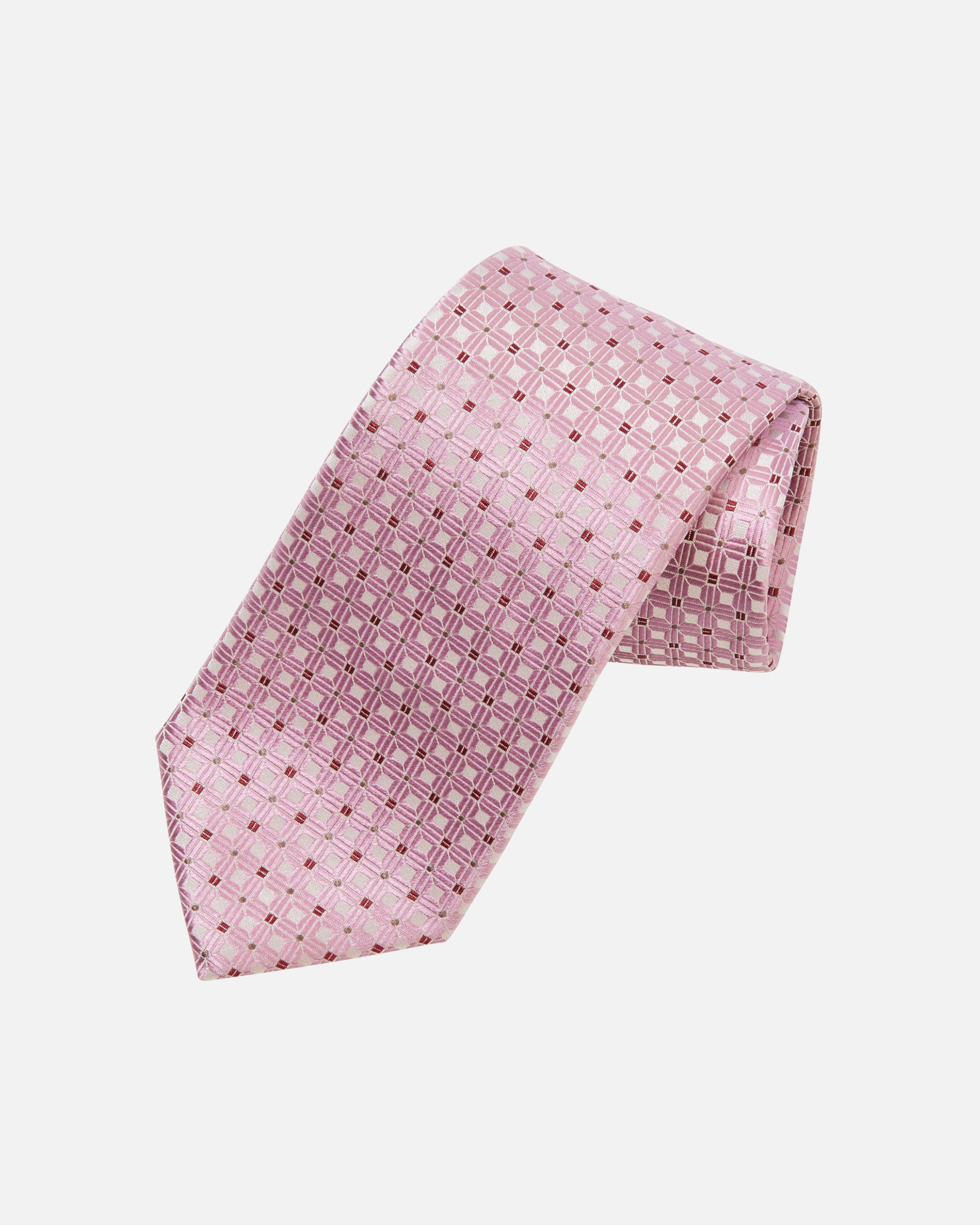 Small pattern silk tie