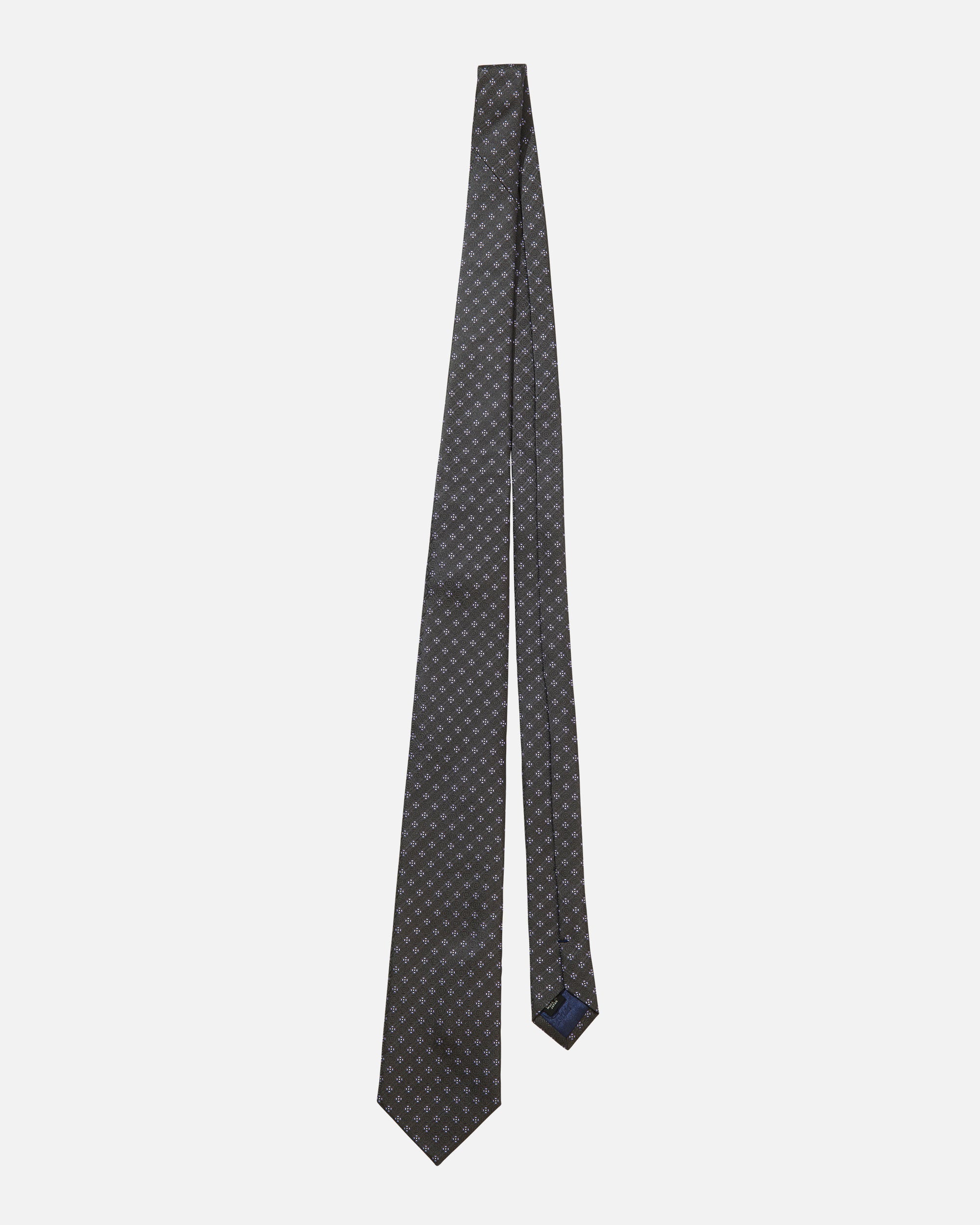 Geometric small pattern silk tie