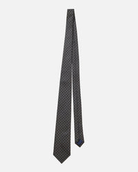 Geometric small pattern silk tie