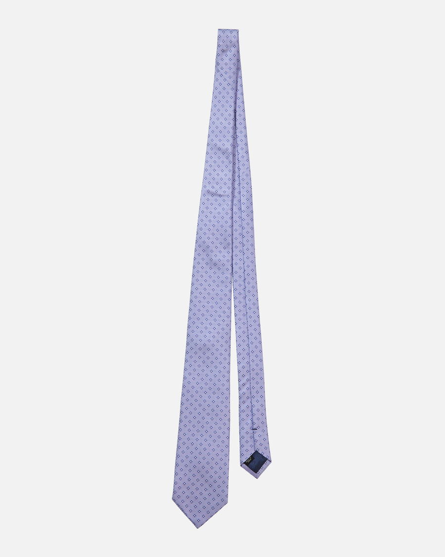Geometric small pattern silk tie
