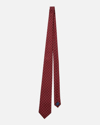 Geometric and polka dot silk tie