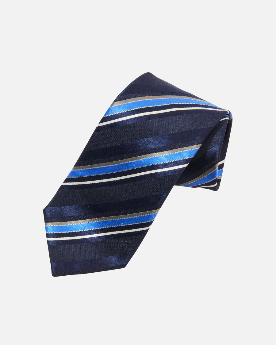 Multi-stripe silk tie