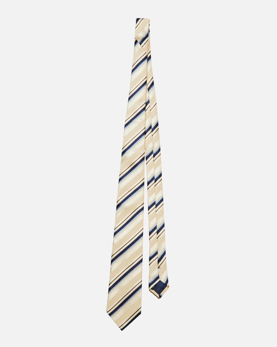 Multi-stripe silk tie