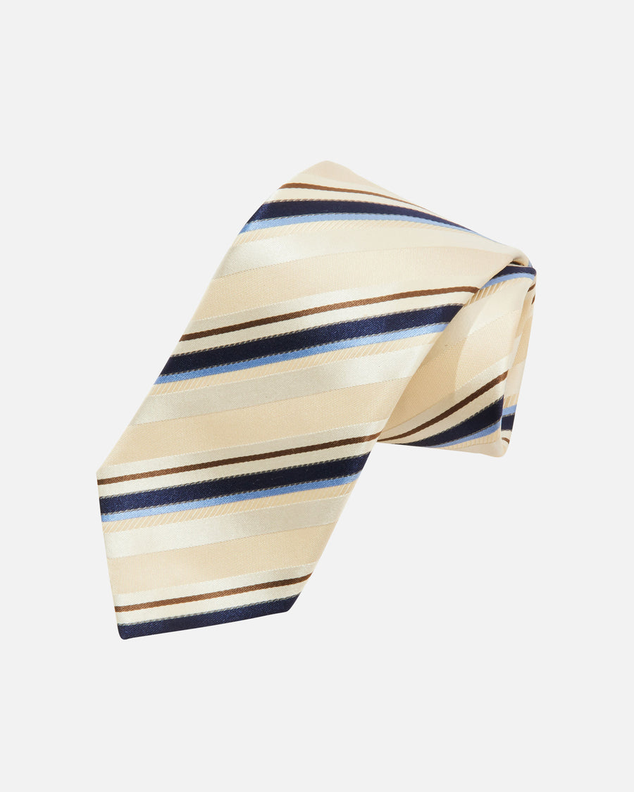 Multi-stripe silk tie