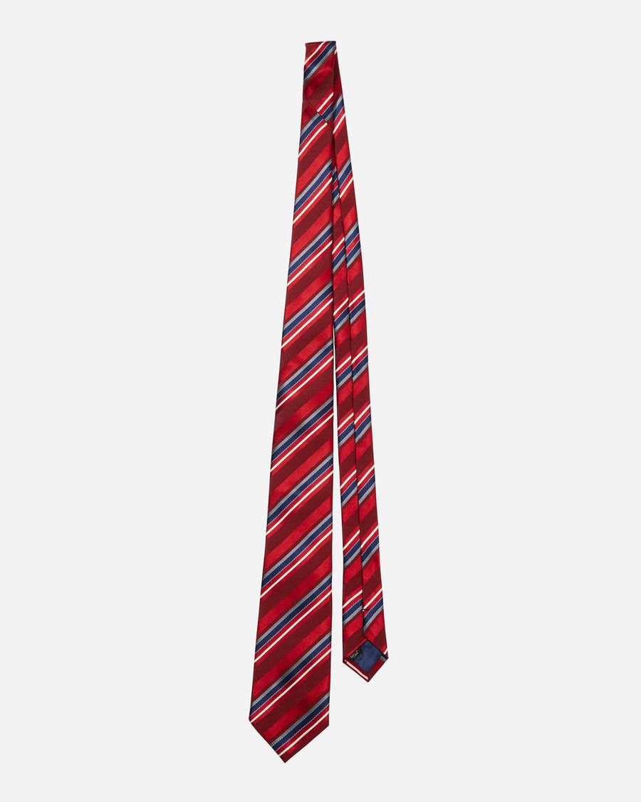 Multi-stripe silk tie