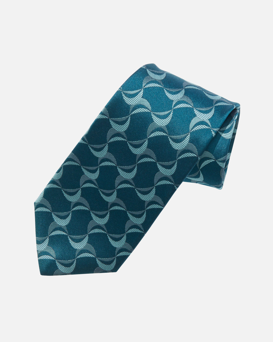 Graphic Wave Silk Tie